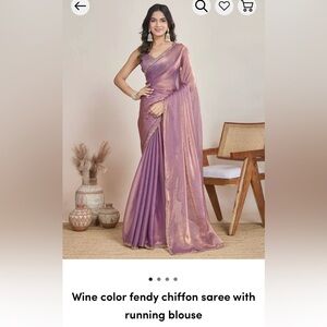 Elegant Purple and Gold Saree